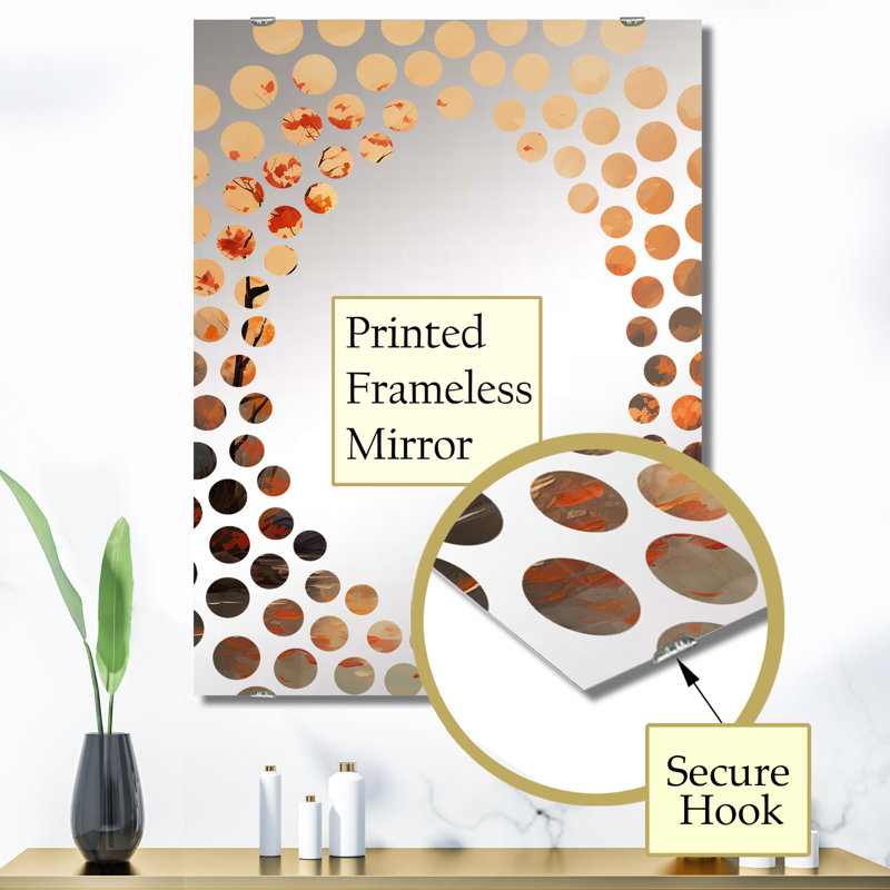Erving - Miroir mural abstrait Botanicals MIR136432, 40 po x 30 po, Coryden - Cottage Lake Mountains