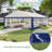 20FT x 40FT Canopy with Rolled Sidewalls,White & Blue-124639097-103532496