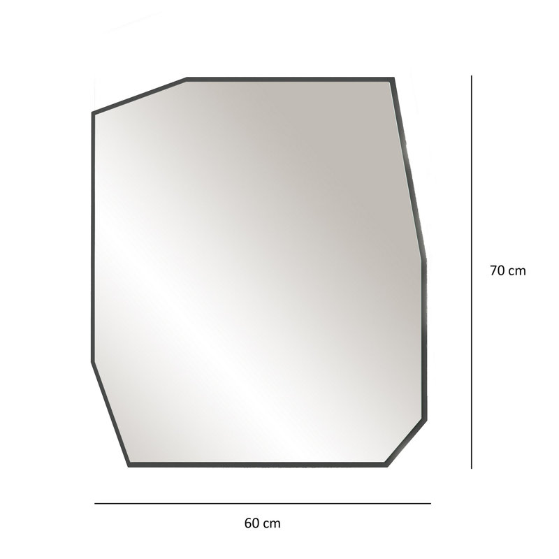 Miroir décoratif élégant, noir, 27,6 po x 23,6 po x 0,8 po | 100% panneau de fibres à densité moyenne, épaisseur: 0,7 pouce | Conception moderne de couleur unie, parfaite pour le décor du salon et de la chambre à coucher, décor à la maison élégant et fonctionnel
