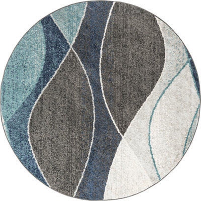 Tapis abstrait brun Seamon