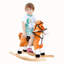 Cheval à bascule en peluche pour enfants avec sons réalistes pour un jeu interactif et un développement optimal - Brun