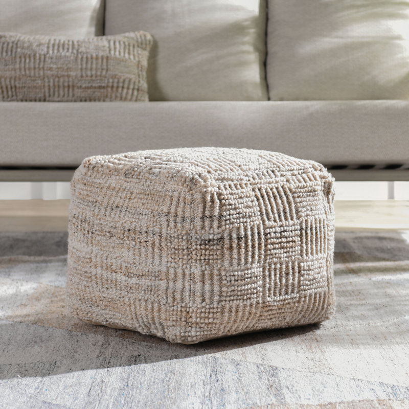 Pouf en tissu recyclé Vico