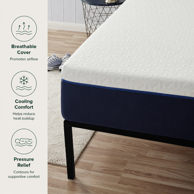 10" Adjustable Memory Foam Mattress, Queen