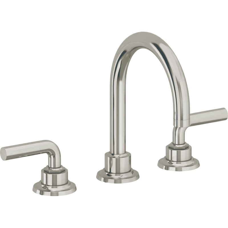 Descanso 8" Widespread Lavatory Faucet with Smooth Handle and ZeroDrain, Polished Nickel
