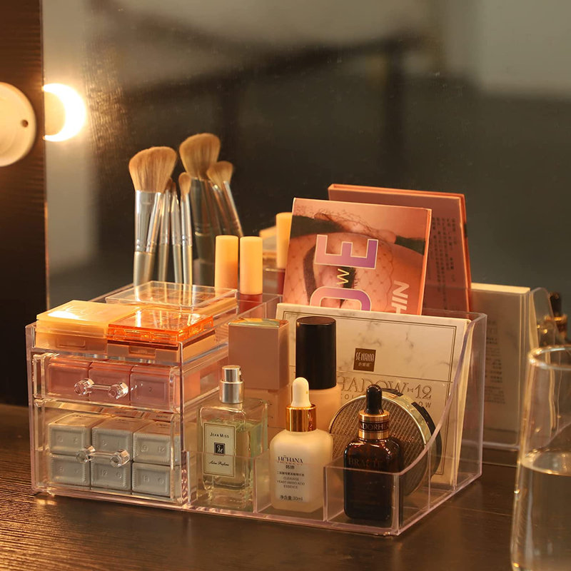 Plastic 8 Compartment Makeup Organizer
