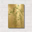 «Cascading Branches II Calm» par Katrina Pete, art mural en métal doré, 12 po x 16 po-1599170407