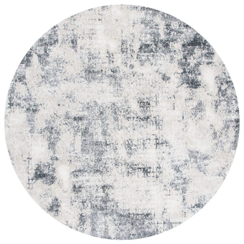 Scriber Performance Abstract Rug, Round 6'7"