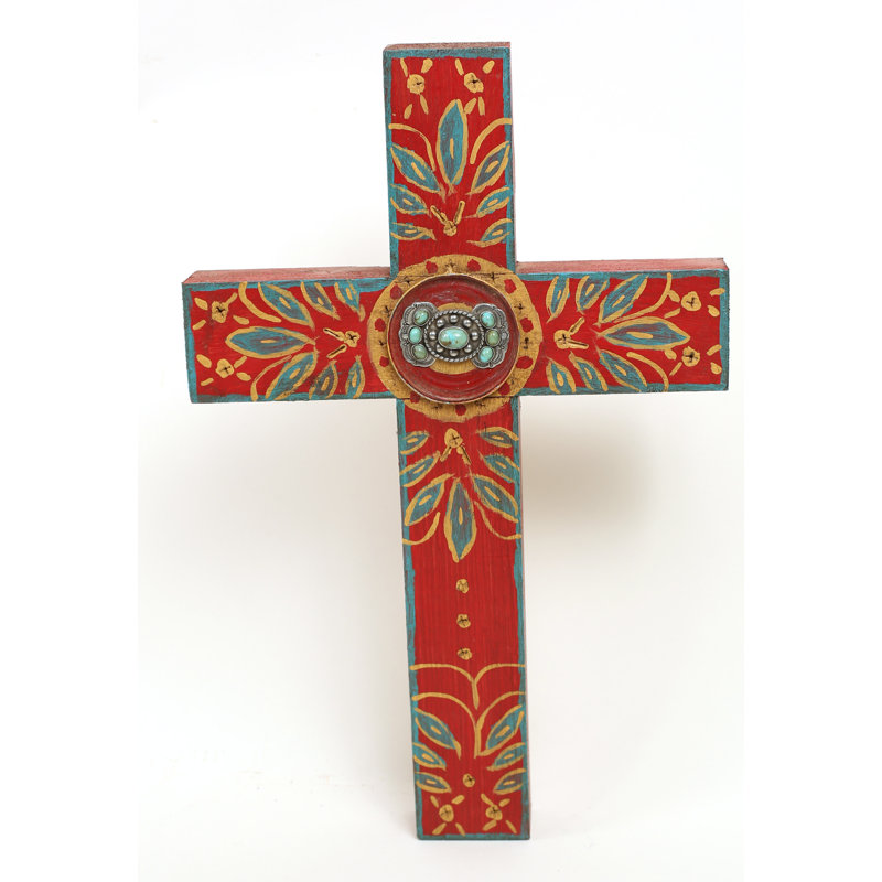 Décoration murale Concho Cross, Rouge