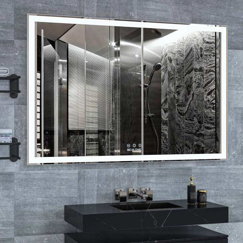 Miroir mural de salle de bain surdimensionné 60X40 pouces