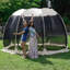 Pavillon de jardin en fibre de verre avec tentes-81779417