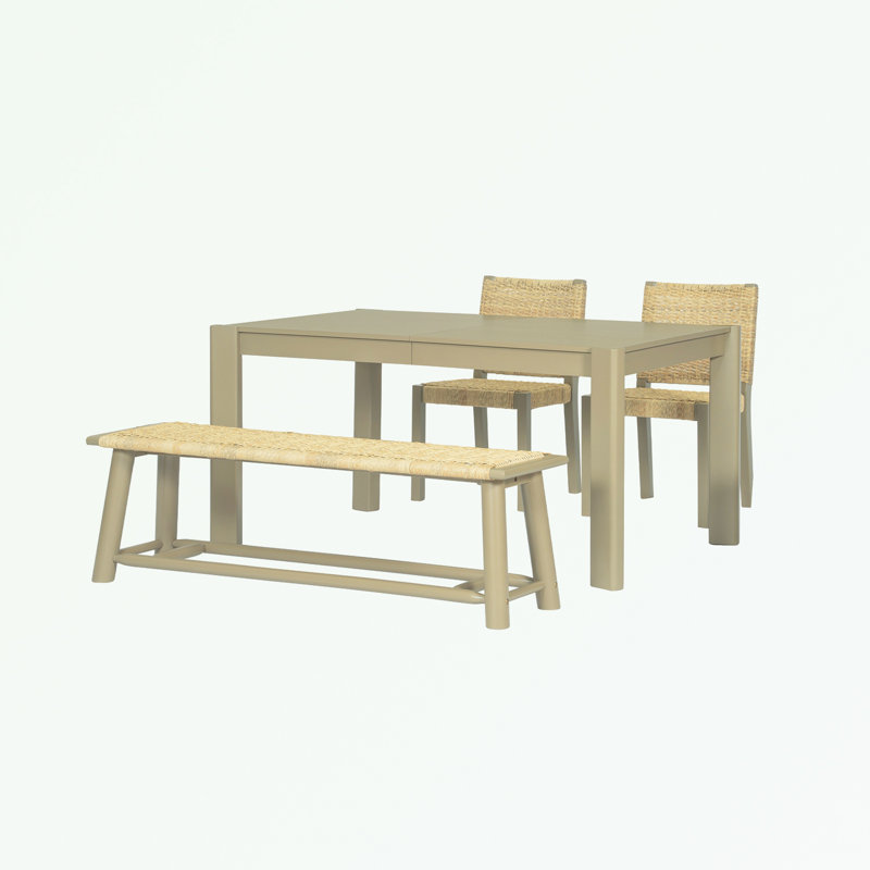 6 pieces Extendable Dining Table Set with bench