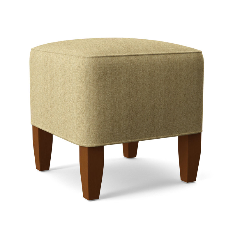 Brooklyn Upholstered Ottoman, Beige Performance Fabric; 0851-73, Coffee Finish