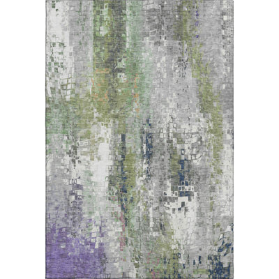 Premium Machine Washable Mayfield AMF2254 Abstract Rug