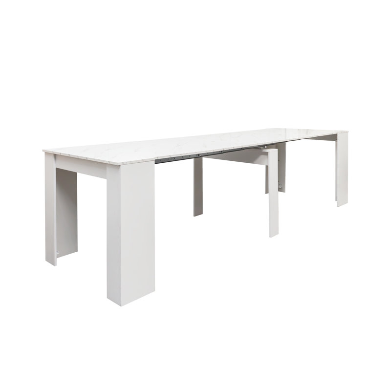 Multifunctional Extendable Console Table, White