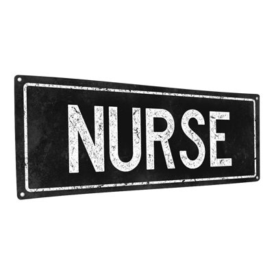 «Dark, Nurse Metal Sign» sur métal