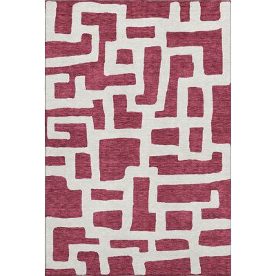 Premium Machine Washable Prisco Garnet Rug