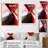 Future Tide Minimal Red Black - Abstract Modern Waves Wall Art-2024337400-2024337401