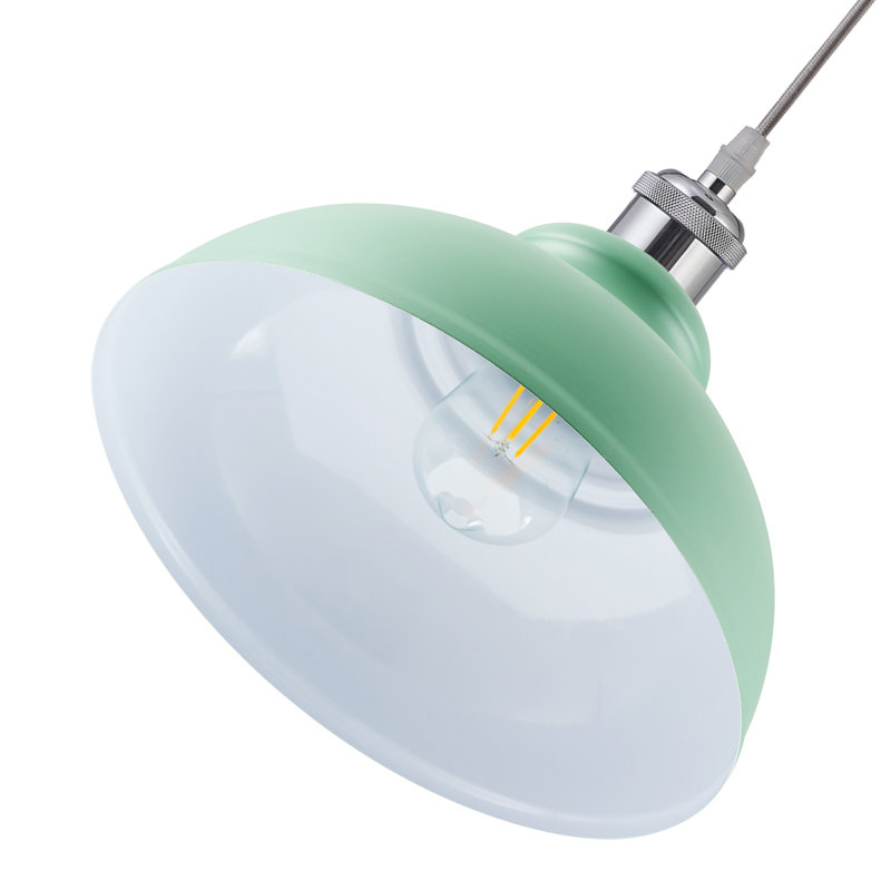 Tennyson - Light Single Pendant, Matt Green/White