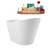 51" Streamline Soaking Glossy White Freestanding Tub and Tray With Internal Drain-101413113