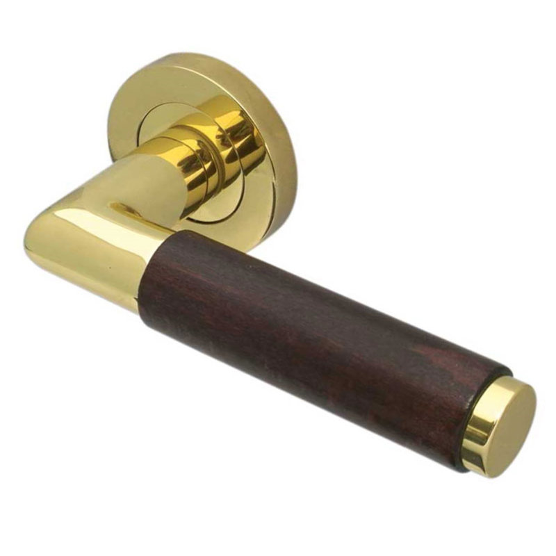 Cuba Passage Door Handle, Polished Brass