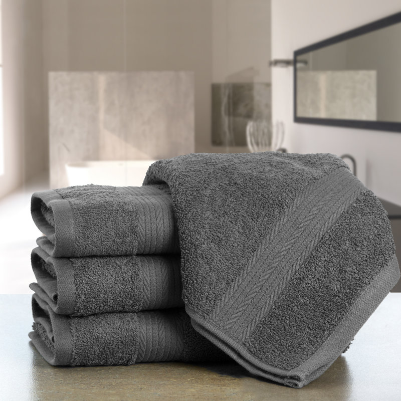 100% Cotton Hand Towels, Grey