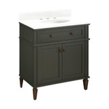 Elmdale 30" Freestanding Mahogany Single Basin Vanity Oval Undermount Sink