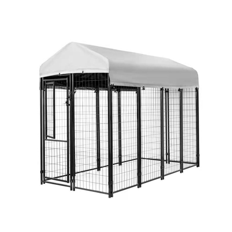 Metal Kennel Kit with Cover, 72" H x 48" W x 96" D