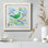 Oiseau Chanteur I - peinture sur toile encadrée