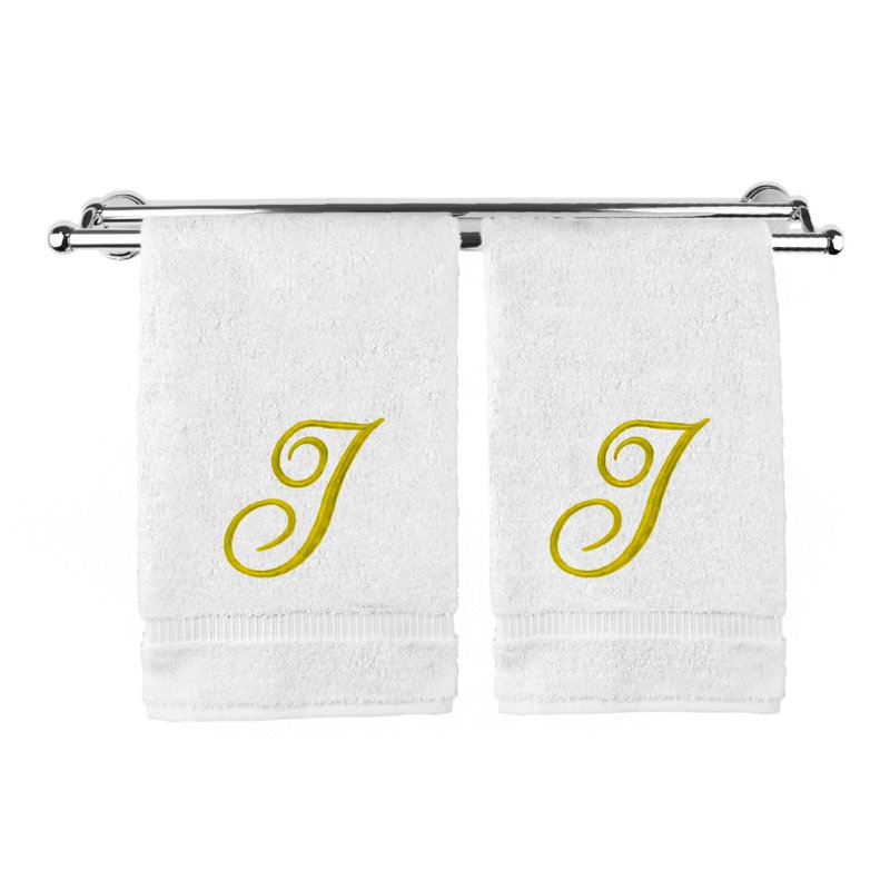 Super Plush Washcloth, White/Gold, I