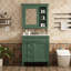 Ensemble de meuble-lavabo autoportant 30 po avec lavabo supérieur, meuble-lavabo moderne avec 2 tiroirs et tiroir coulissant, ensemble de meuble-lavabo autoportant avec miroir et meuble-lavabo simple (identique à SW000126AAF)