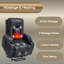 Fauteuil releveur électrique à positions infinies en similicuir gris foncé, supporte jusqu'à 159 kg, structure métallique robuste, massage par vibrations à 8 points, chauffage lombaire, port USB, porte-gobelets-17396532