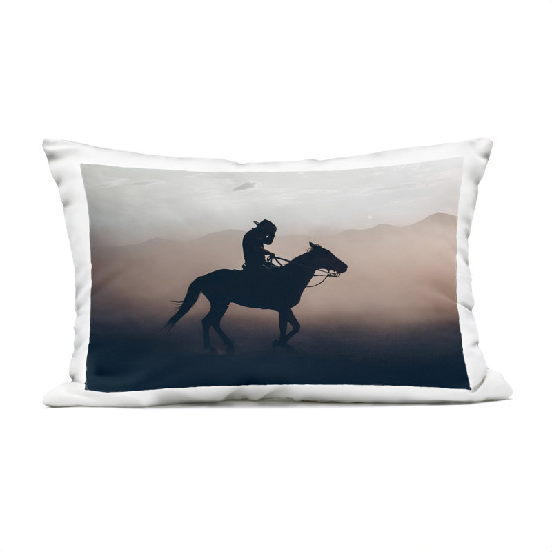 Motif de coussin Sprinting Cowboy on Horseback