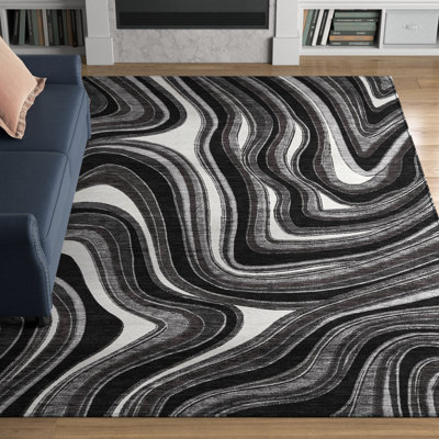 Lamanna Washable Abstract Indoor / Outdoor Rug