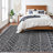 Washable Rugs - Long Hallway Rug Low Pile Rug with Non Slip Backing Floor Mat Moroccan Indoor Carpet for Kitchen Bedroom Entryway Black-1119140875