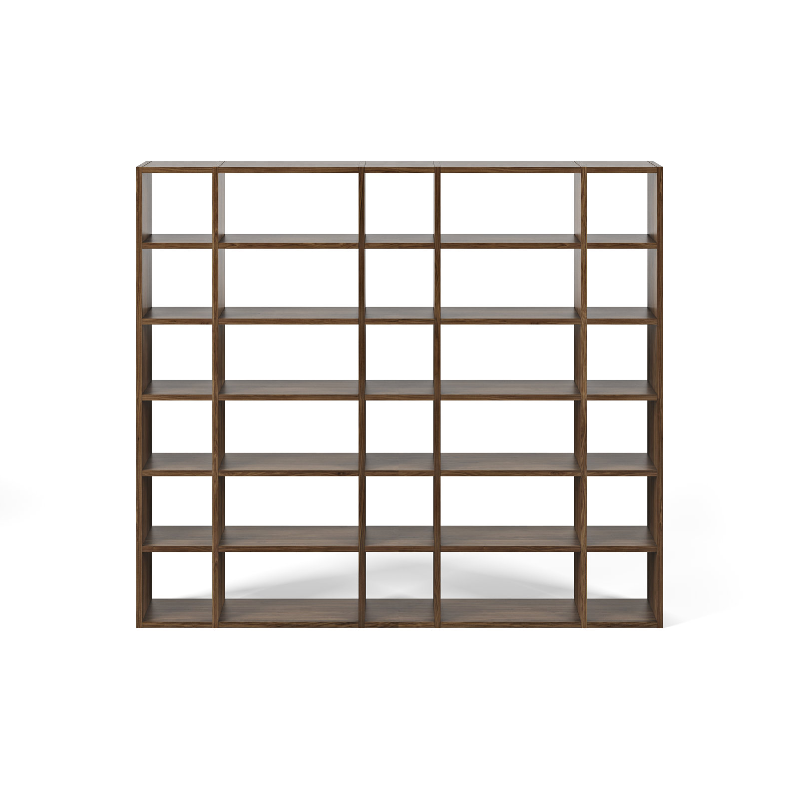 Araeya Wide Geometric Bookcase, Walnut