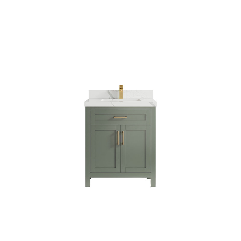 30 po Cambridge X P 22 po De salle de bain Quartz de Carrare, Calacatta Laza