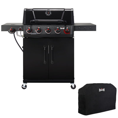 Feasto 5-burner Propane Gas Grill With Cover
