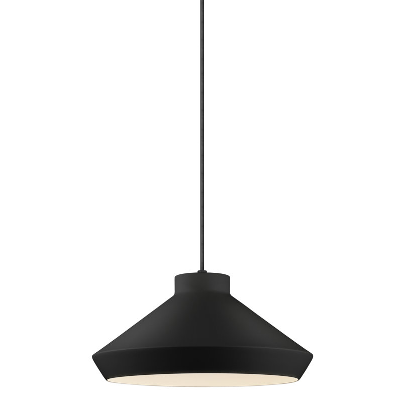 Koma 1 - Light Single Cone Pendant, Satin Black, GU24, 7.25" H x 15" W x 15" D