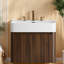 Meuble-lavabo flottant moderne en bois de noyer (avec meuble-lavabo et lavabo) avec rangement-805927316