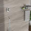 Système de pomme de douche à pluie ronde 10 po en nickel brossé avec bec de baignoire en cascade - fixation murale, valve, réglable à 360 °, installation facile et entretien facile à installer