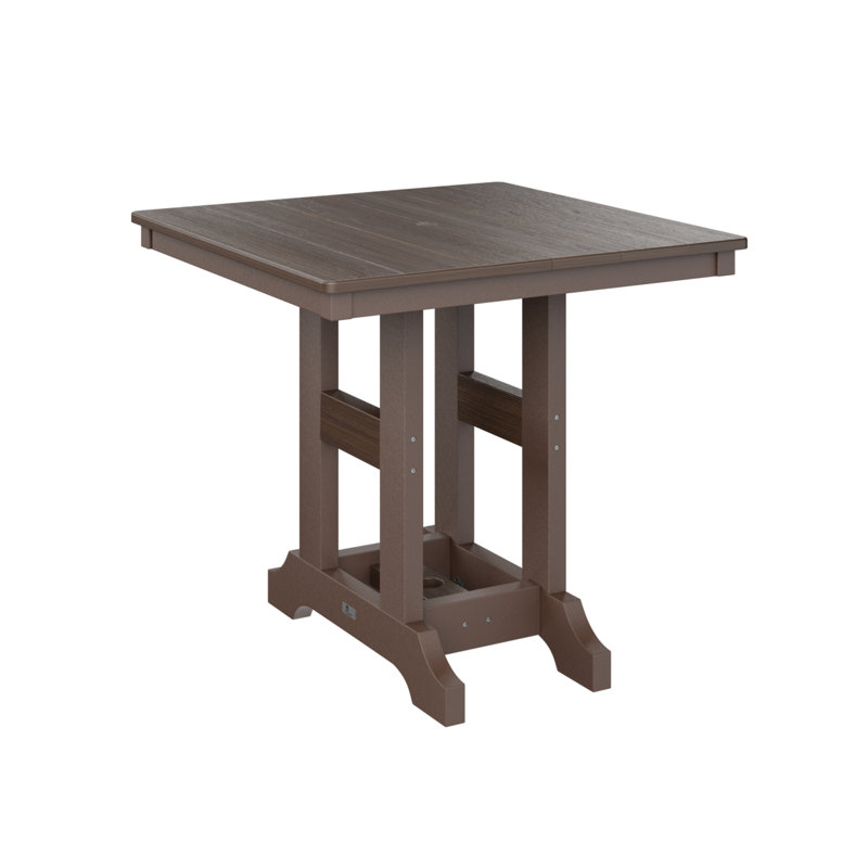 Table de salle à manger à hauteur de comptoir 33 po Berlin, Chocolat / Brun, H 35,5 po x l 33 po x P 33 po, Imbuia