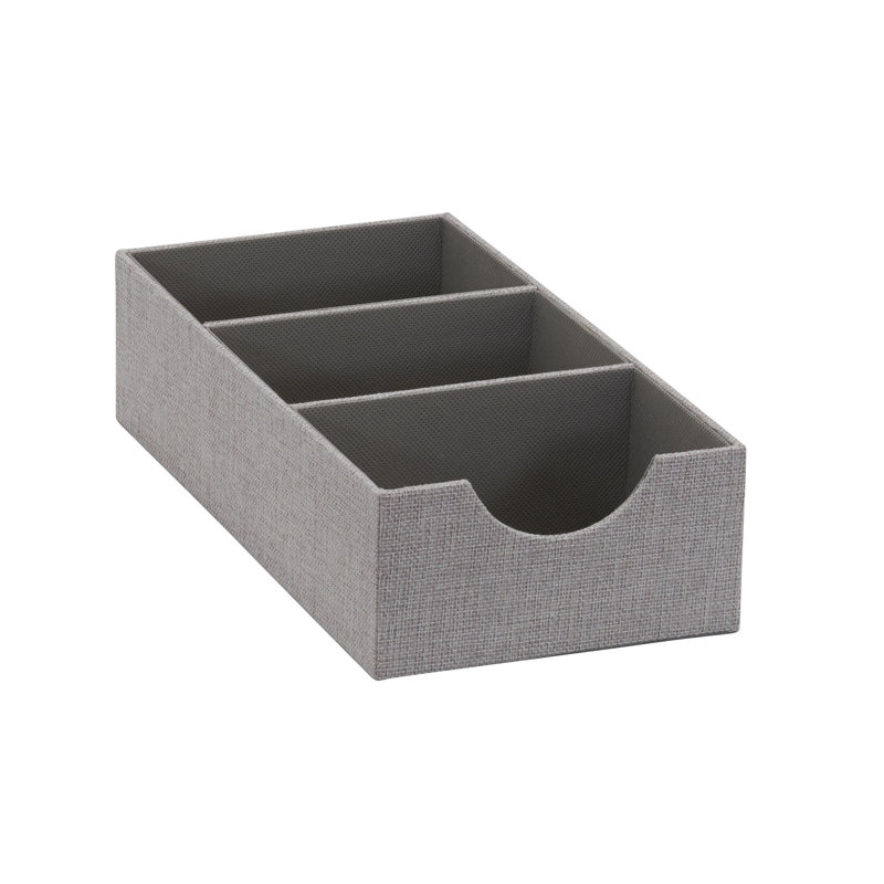 Plateau de rangement rigide à 3 sections, Argent