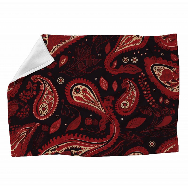 Machine Printed Throw Blanket, 50" W x 60" L