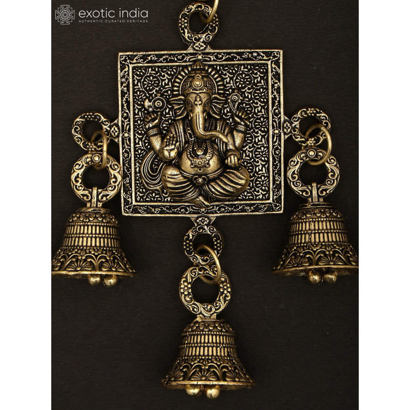 Paire de clochettes 6 pouces Ganesha Lakshmi