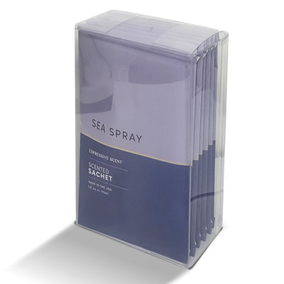 Sacs à sachets parfumés expressifs - Pochettes parfumées à jet de mer - Arôme parfait pour les tiroirs, les placards, les voitures et les salles de bain - Sachets parfumés durables (paquet de 6)