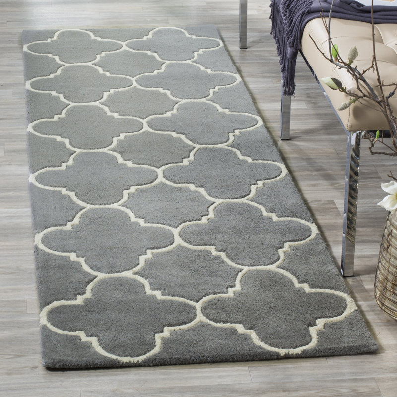 Tapis en laine touffeté à la main Teresita Chatham, Tapis de couloir 2 pi 3 po x 7 pi