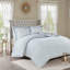 Très grand / très grand lit - Imprimé floral en coton, réversible, médaillon, motif inversé complémentaire, attaches de coin intérieures, housse de couette réversible lavable à la machine