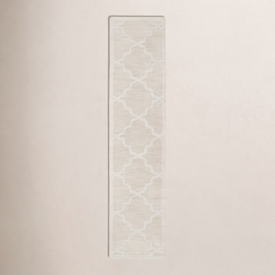 Romina Beige Handmade Wool Geometric Rug