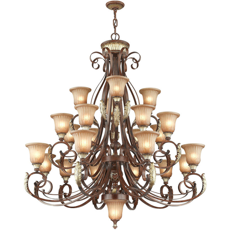 Lustre à niveaux 23 lumières Alvontae
