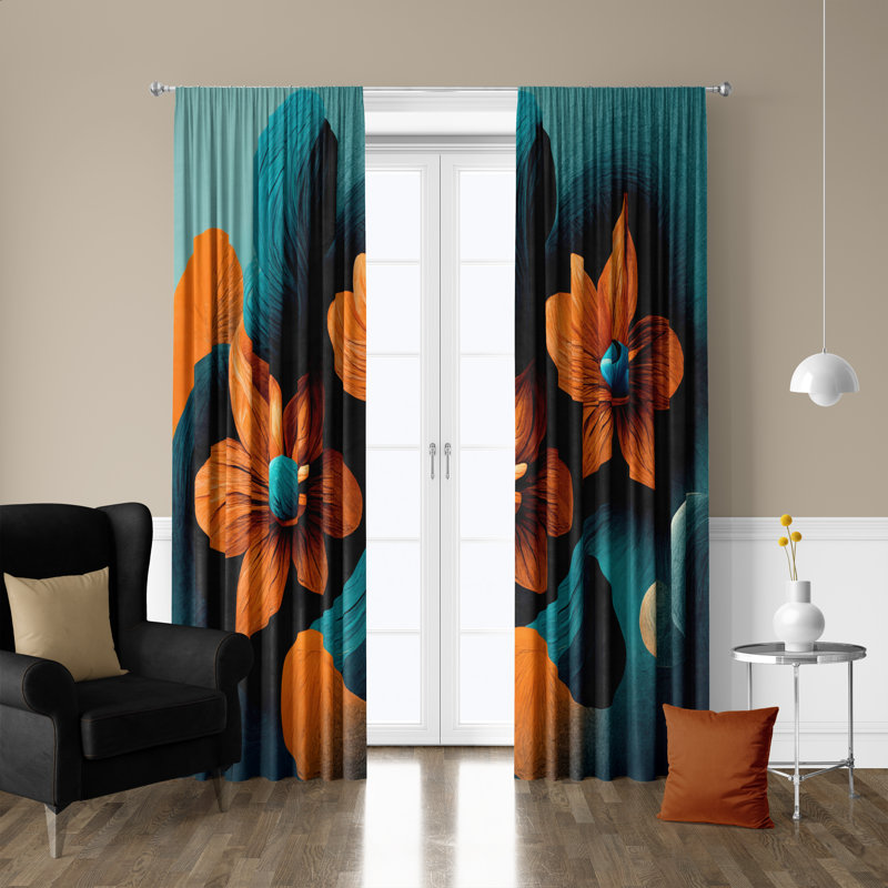 Semi Sheer Curtain Pair, 20" W x 52" L